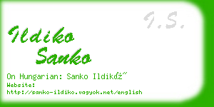 ildiko sanko business card